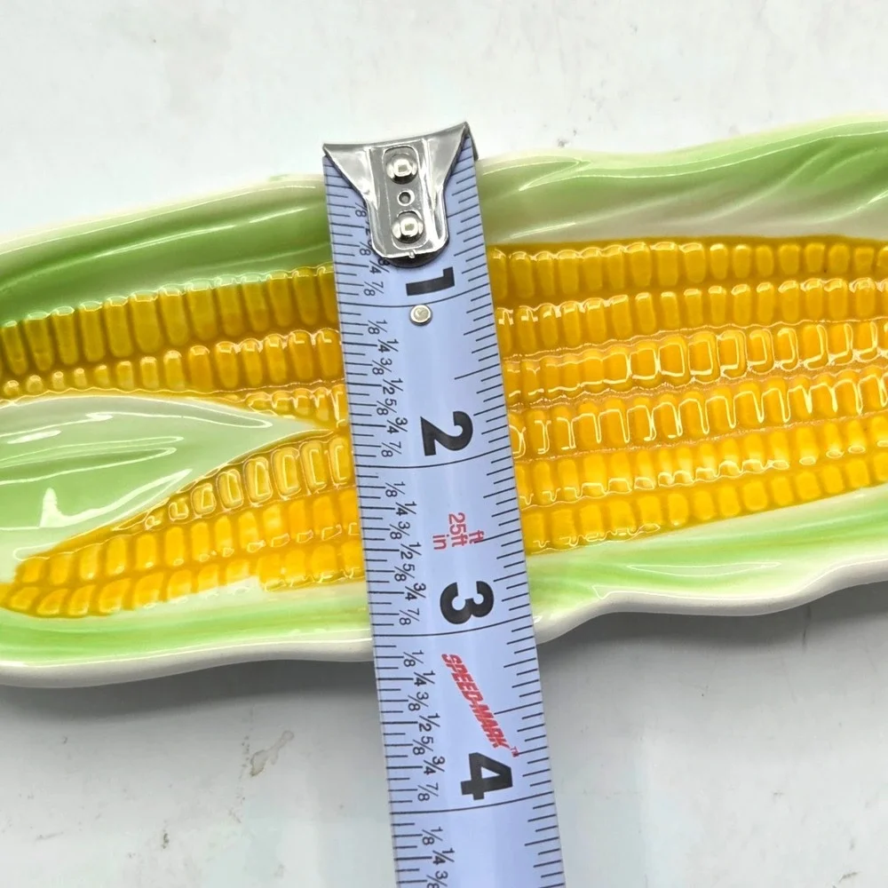 Vintage Corn on the Cob Serving Dishes Plates Holders Ceramic Set of 5 JAPAN